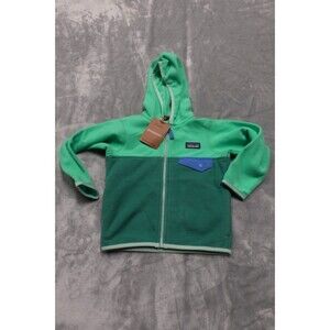 Patagonia Baby Size 2T Micro D Snap T Fleece Hooded Full Zip Outdoor Jacket NWT